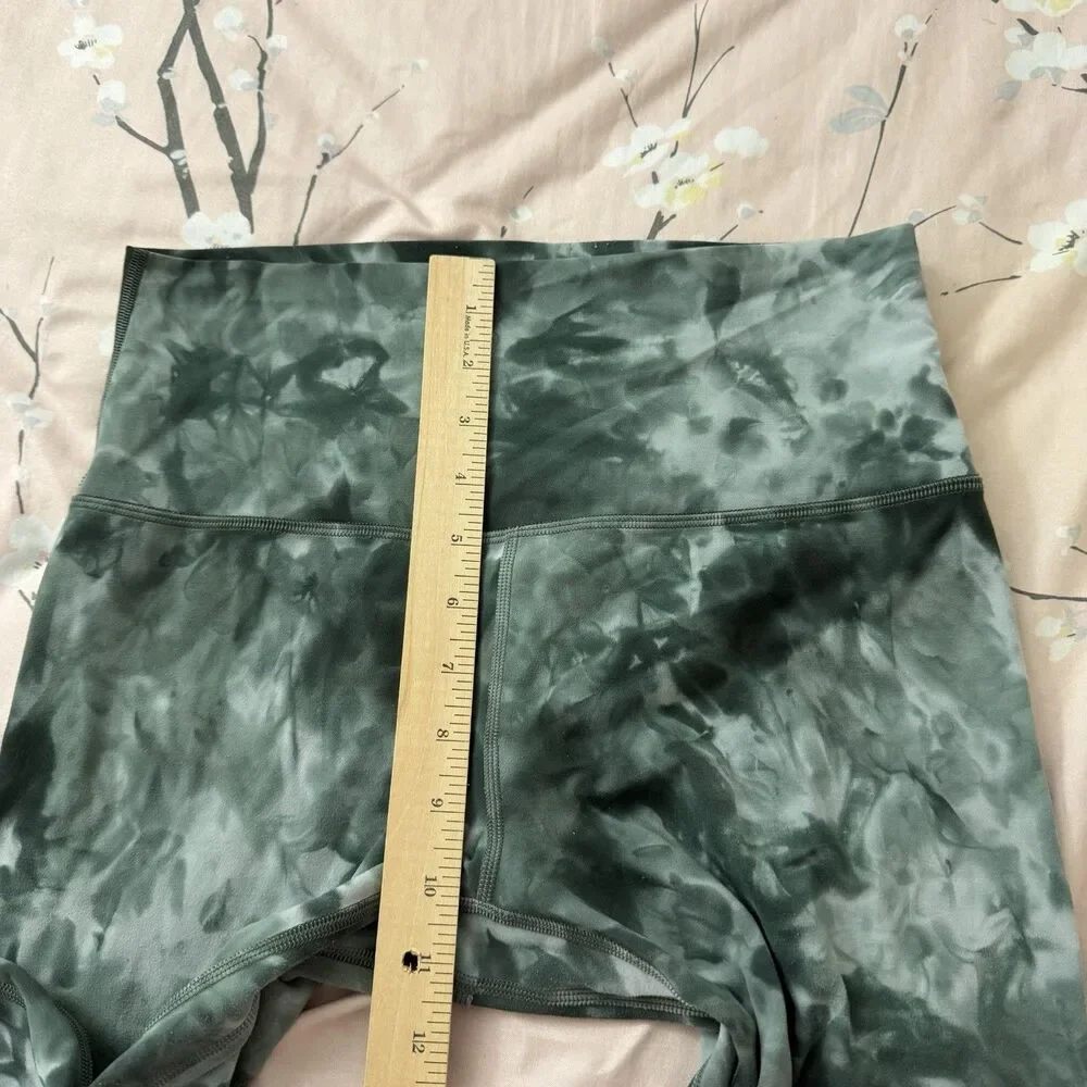 Lululemon Align High Rise Leggings Womens 8 Diamond Tie Dye Green Yoga 31”